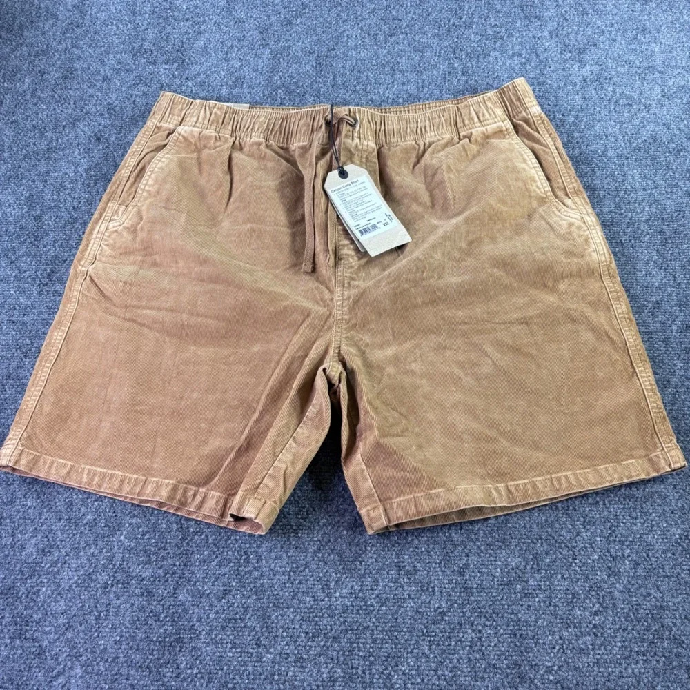 prAna Canyon Camp Short Mens XXL Earthbound Tan Corduroy NWT 7in Inseam Hiking